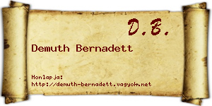 Demuth Bernadett névjegykártya